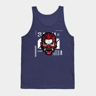 Samurai face with mask Tank Top